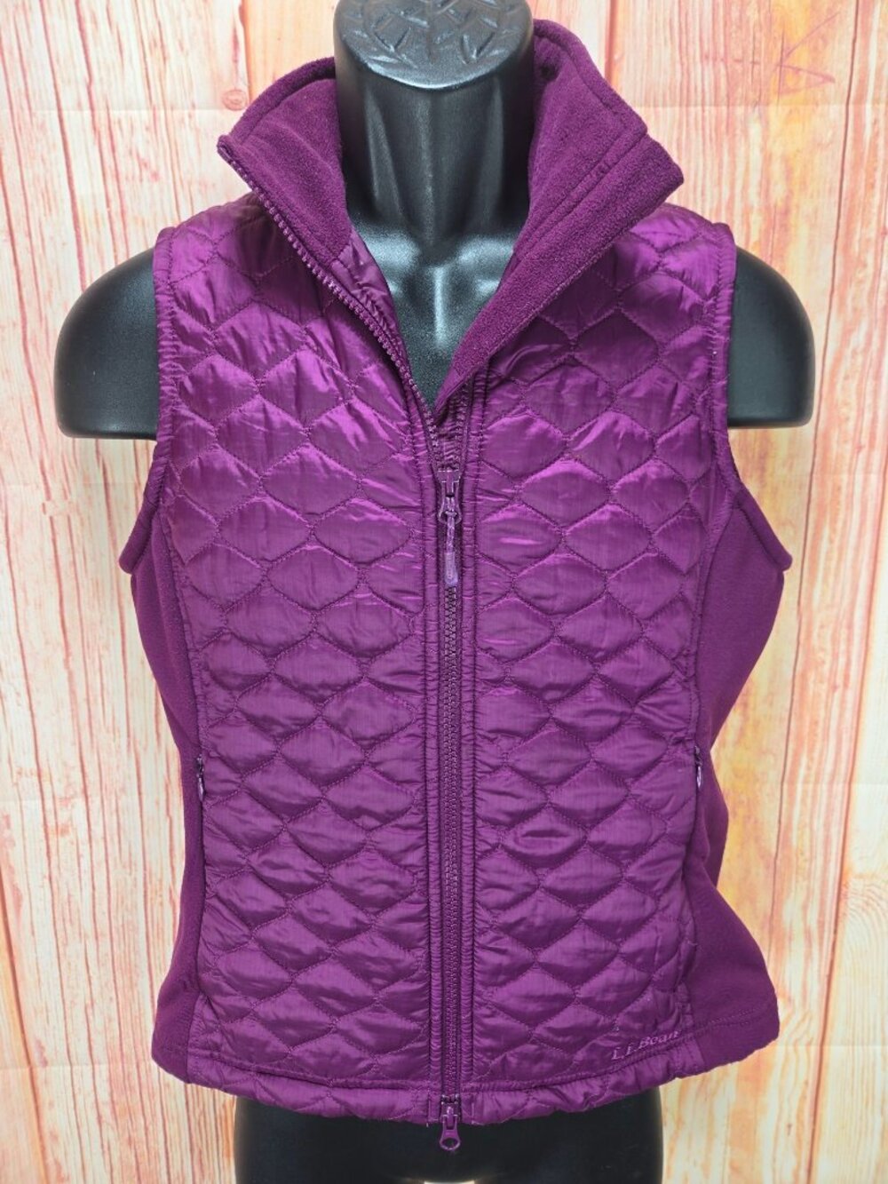 L.L. Bean Womens Purple Quilted Puffer Vest XS